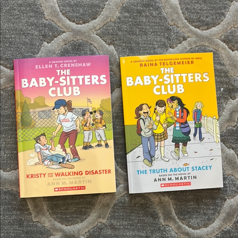 Scholastic The Baby-Sitters Club Graphic Novels - Pink and Yellow Covers